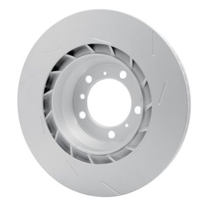 Porsche Panamera Brake Rotor (1) - Left Rear - R1 Concepts - GeoSPEC Coated Rotor - Slotted - `10-`16